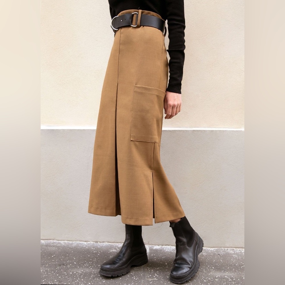 The Frankie Shop Single Panel Skirt with Belt